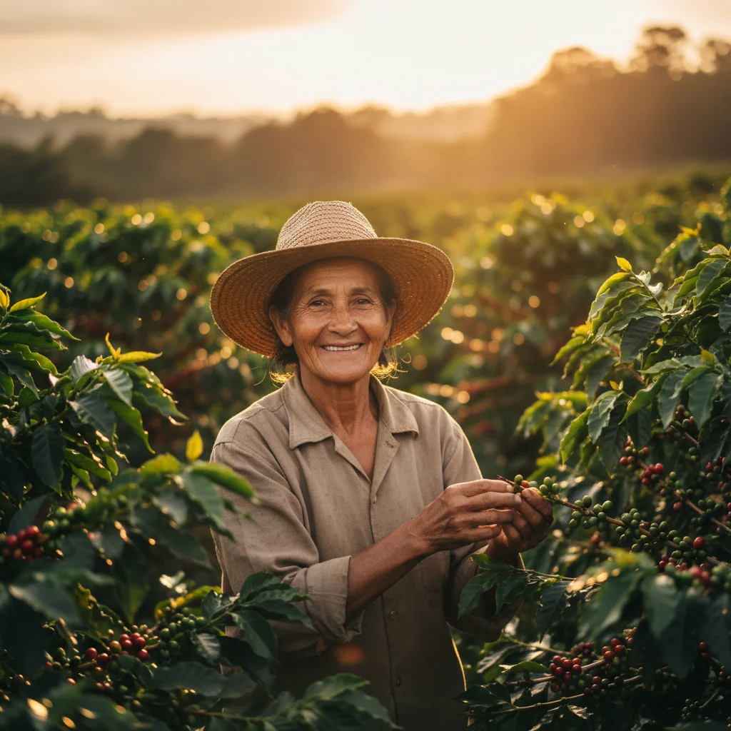 Coffee farmer at origin